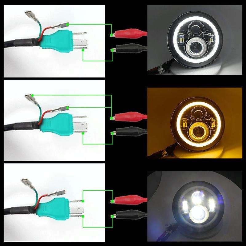 2 PCS 7 inch IP68 Waterproof 6500K 75W CREE LED Headlight Hi/Lo Beam Driving Lamp for Jeep Wrangl...