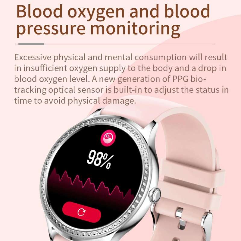 AK35 1.32 inch IPS Color Screen Smart Watch, Support Sleep Monitoring/Blood Oxygen Monitoring(Gol...