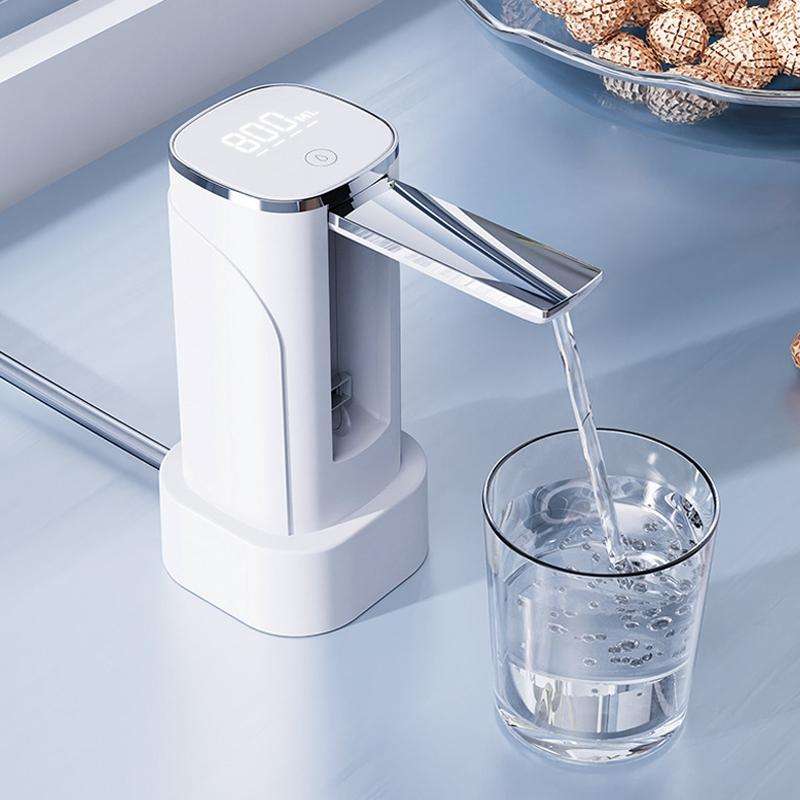 Digital Display Foldable Water Bottle Pump Electric Water Dispenser(Grey)