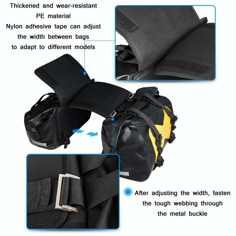 AFISHTOUR FM2021 Large Capacity Waterproof Motorcycle Rear Seat Bag, Color: Red