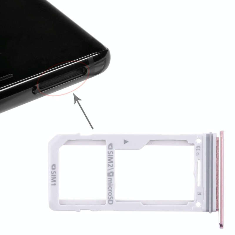 For Galaxy Note 8 2 SIM Card Tray / Micro SD Card Tray (Pink)