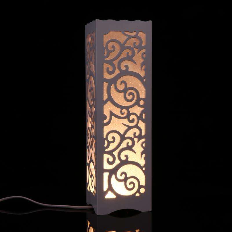 Simple Modern Hollow Carved Creative Energy-saving LED Night Light Bedroom Study Decorative Table...