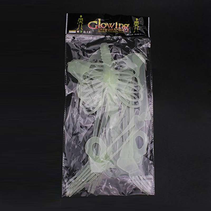 Luminous Skeleton Halloween Activity Props Bar Haunted House Decoration Supplies Fluorescent Skel...