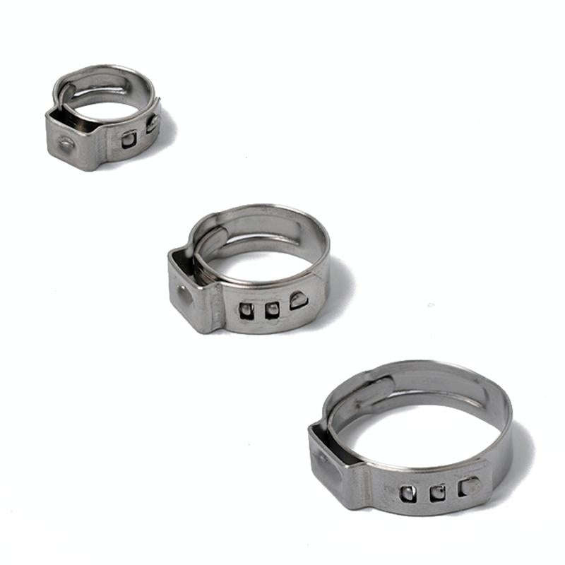 70 PCS Adjustable Single Ear Plus Stainless Steel Hydraulic Hose Clamps O-Clips Pipe Fuel Air, In...