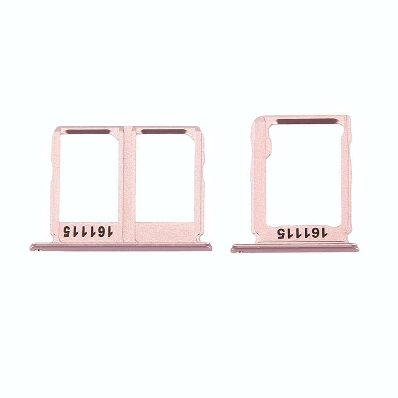 For Galaxy C9 Pro / C9000 SIM Card Tray + Micro SD Card Tray (Rose Gold)