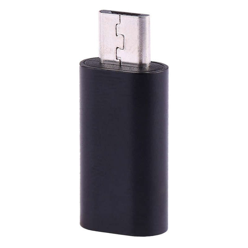 USB-C / Type-C Female to Micro USB Male Converter Adapter (Black)