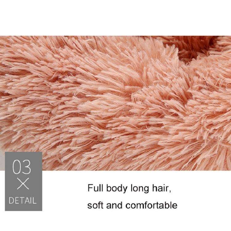 Plush Pet Bed Deep Sleep Pet Pad, Specification: 50cm(Wine Red)