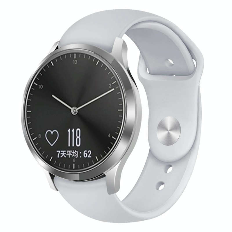 For Garmin Vivoactive 3 / Vivomove HR Solid Color Reverse Buckle Silicone Watch Band, Size: Small...