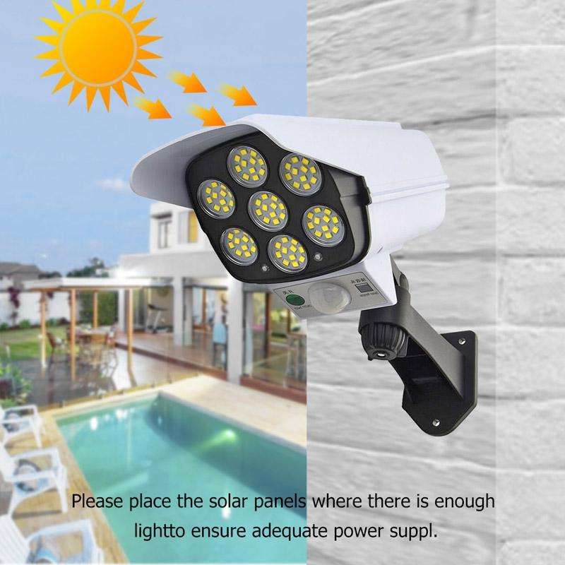 Solar Sensor LED Wall Light Simulation Surveillance Camera Glare Anti-Thief Street Lamp, Style: 3...
