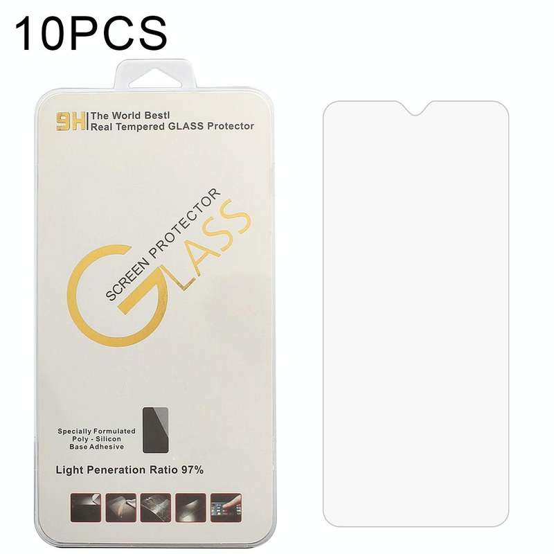 For Blackview A60 Plus 10 PCS 0.26mm 9H 2.5D Tempered Glass Film
