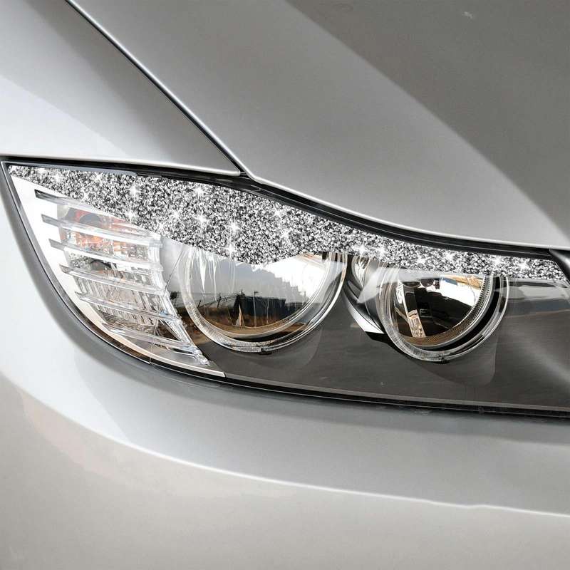 For BMW 3 Series E90 / 318i / 320i / 325i 2005-2008 Car Light Eyebrow Diamond Decorative Sticker