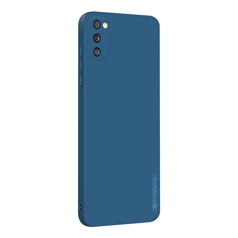 For Samsung Galaxy A41 PINWUYO Touching Series Liquid Silicone TPU Shockproof Case(Blue)