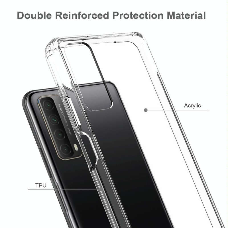 For Huawei Y7A / P Smart 2021 Shockproof Scratchproof TPU + Acrylic Protective Case(Black)