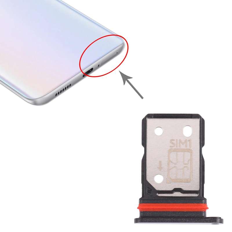 For vivo iQOO Z5 SIM Card Tray + SIM Card Tray (Black)