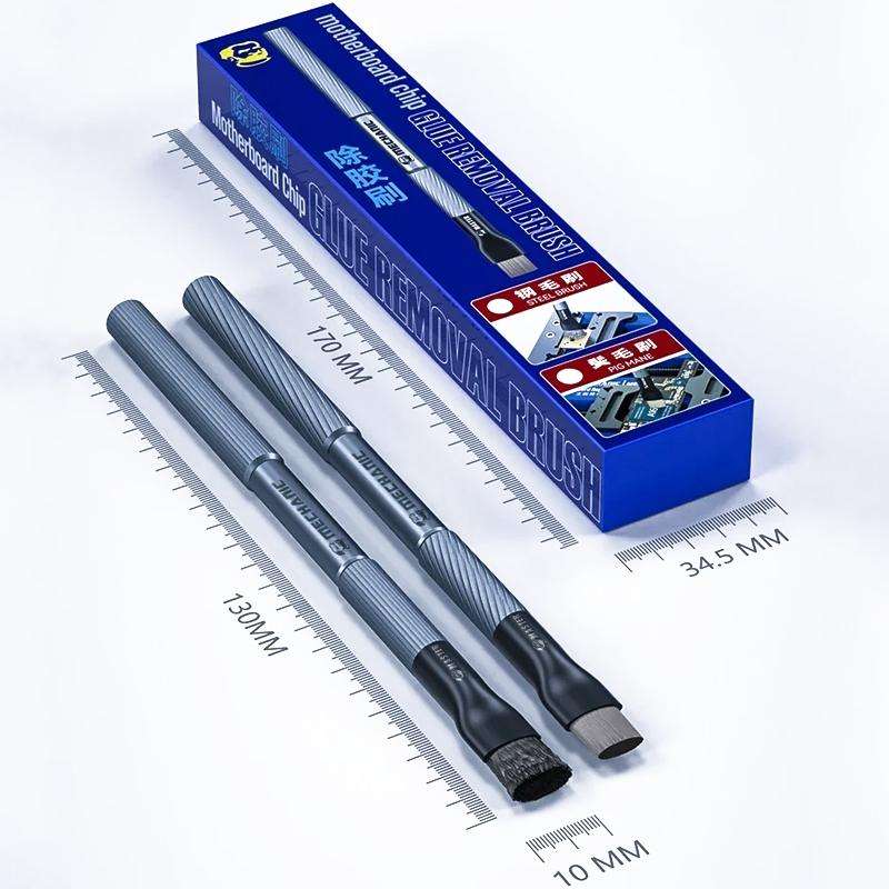 MECHANIC Cell Phone Motherboard Chip Degumming Brush PCB De-Tin Cleaning Cylinder Long Handle Bru...