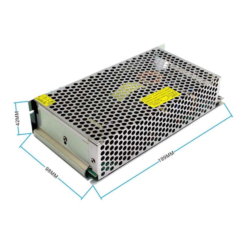 S-120-12 DC12V 10A 120W LED Regulated Switching Power Supply, Size: 199 x 98 x 42mm