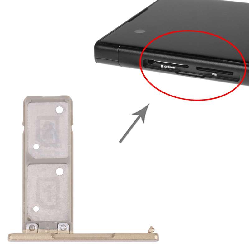 SIM Card Tray + SIM Card Tray for Sony Xperia XA1 Ultra / Xperia XA1 (Gold)