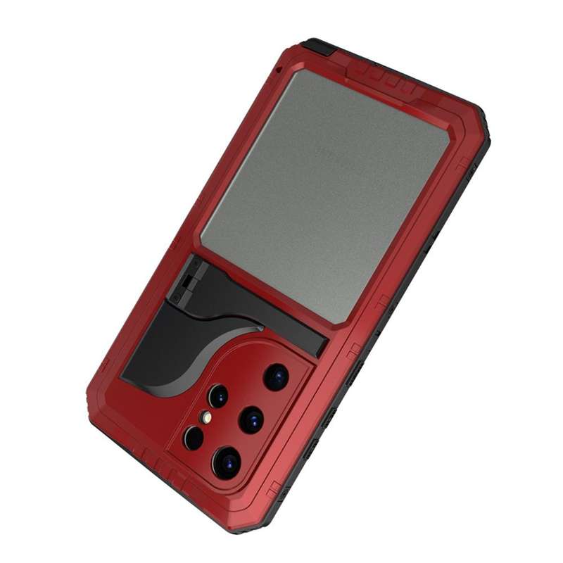 For Samsung Galaxy S23 Ultra 5G RedPepper Wolf 360 Full Body Rugged IP68 Waterproof Phone Case(Red)