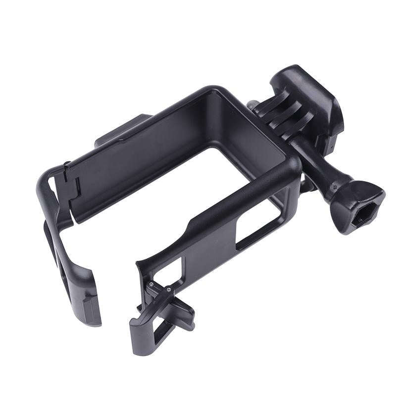For DJI Osmo Action 3 Vertical Plastic Protective Frame Cage with Cold Shoes (Black)