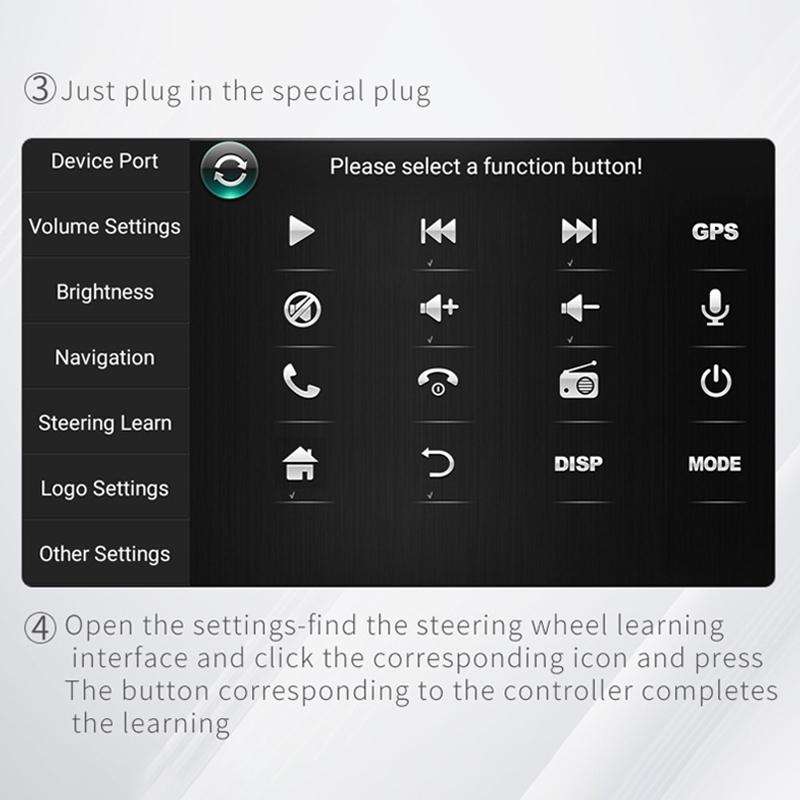 DQX-999A Multifunctional Steering Wheel Button Controller Car DVD Screen Wireless Remote Control ...