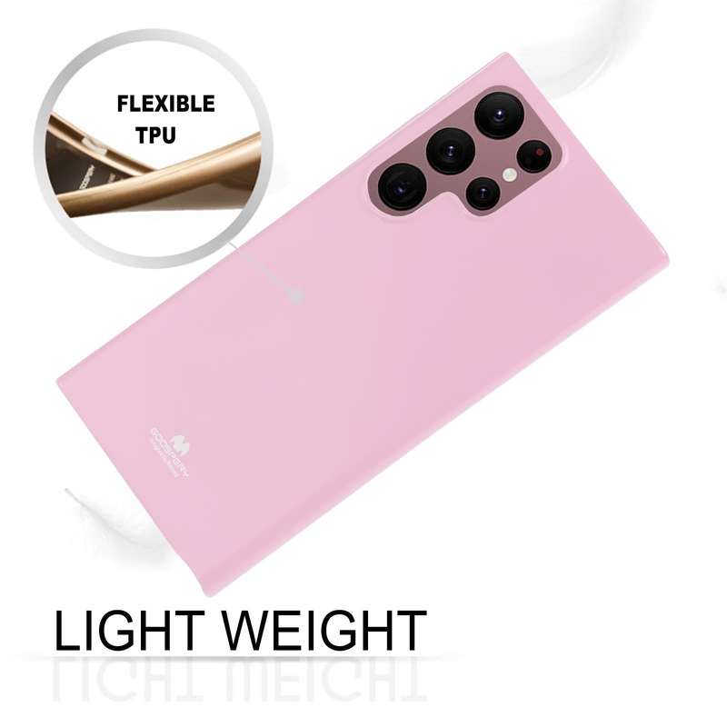 For Samsung Galaxy S23 Ultra 5G GOOSPERY PEARL JELLY Shockproof TPU Phone Case(Pink)