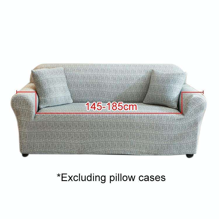 Double Seat Full Coverage Elastic Non-slip Sofa Cover(Fashion Grey)