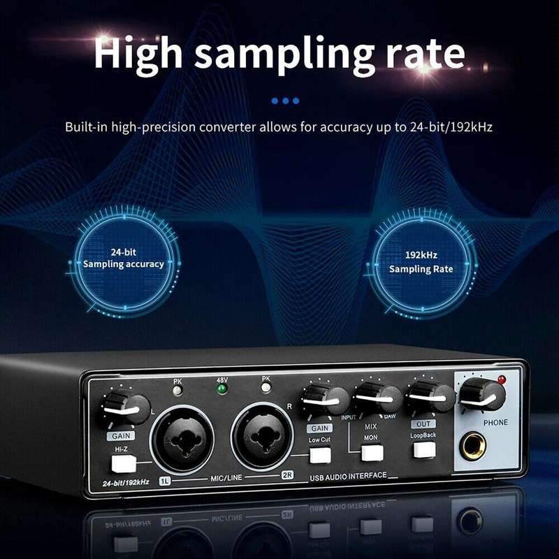 XTUGA M-22D Audio Interface Professional Sound Card