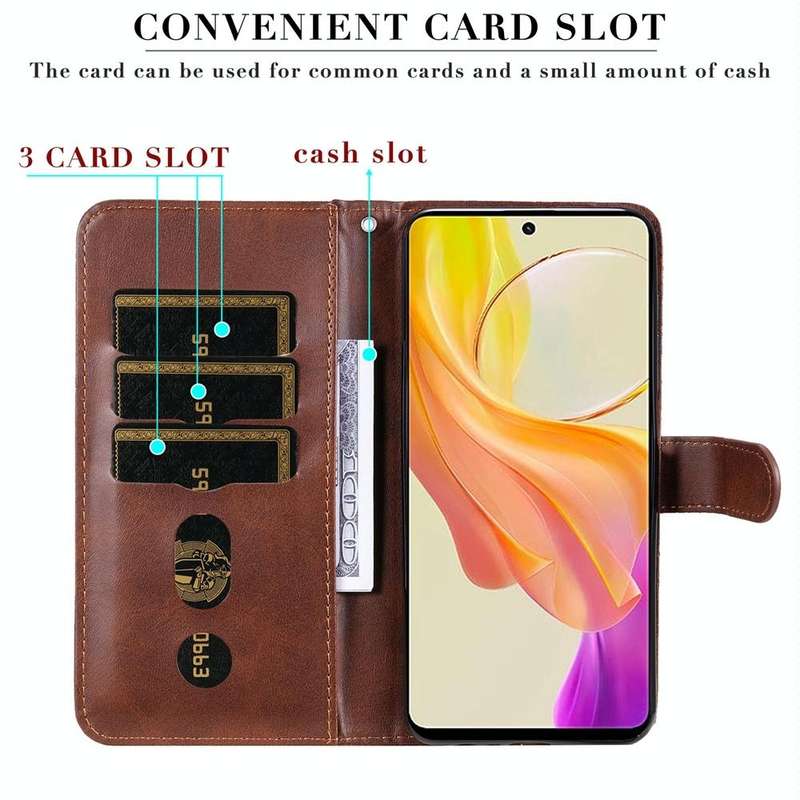 For vivo Y36 4G / 5G Global Fashion Calf Texture Zipper Leather Phone Case(Brown)