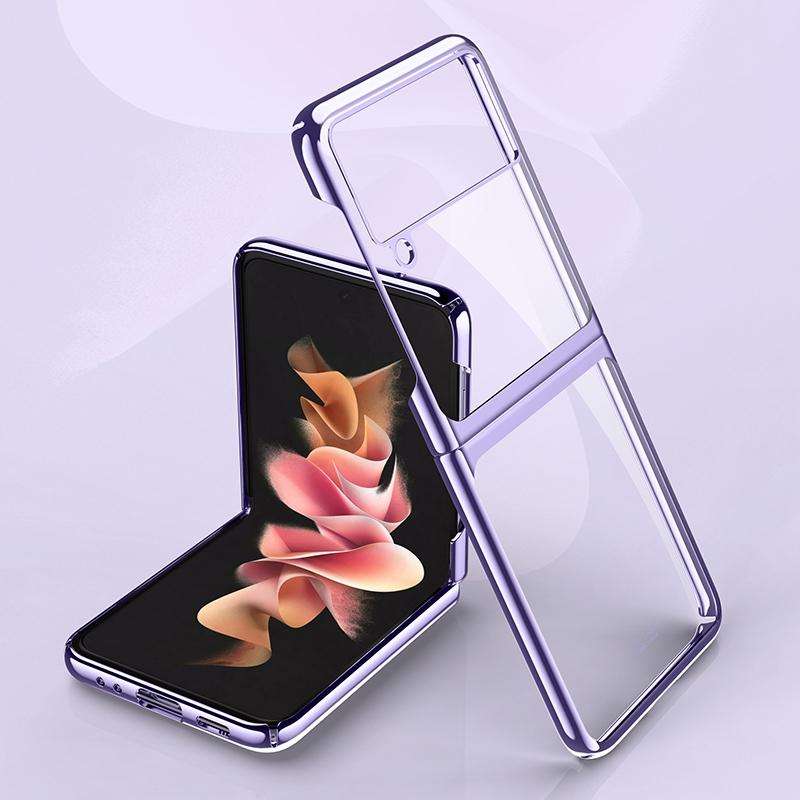 For Samsung Galaxy Z Flip3 5G Symphony Plating PC Shockproof Protective Case(Purple)