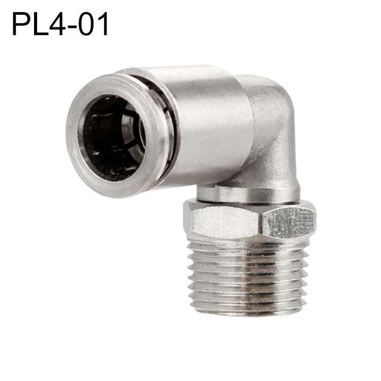 PL4-01 LAIZE Nickel Plated Copper Elbow Male Thread Pneumatic Quick Fitting Connector