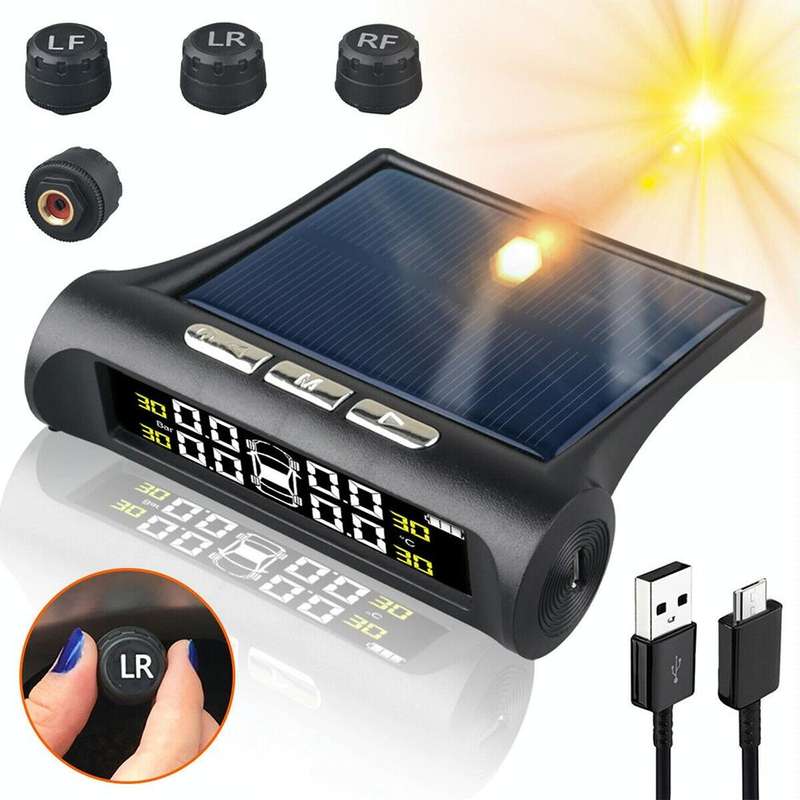 T1 Vehicle-mounted Solar Wireless Tire Pressure Monitoring System General-purpose Vehicle Tire Pr...