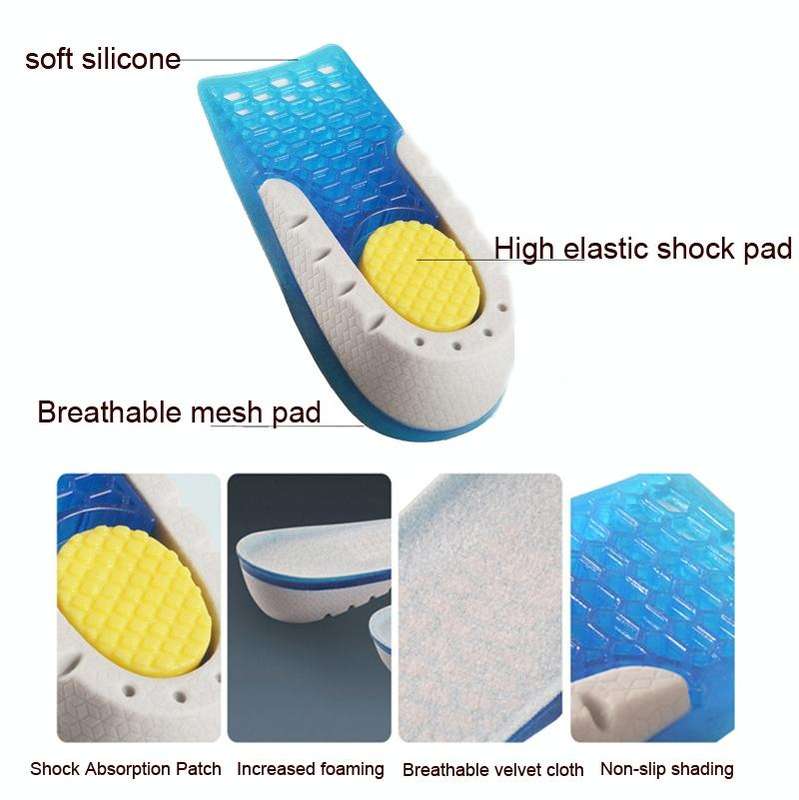 Silicone Honeycomb Shock Absorption TPE Heel Protection Pad Heightening Insole, Size: Height 1.5 cm
