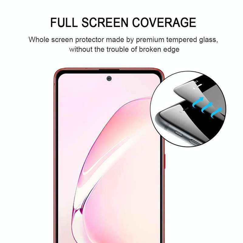 For Galaxy Note 10 Lite Full Glue Full Cover Screen Protector Tempered Glass Film