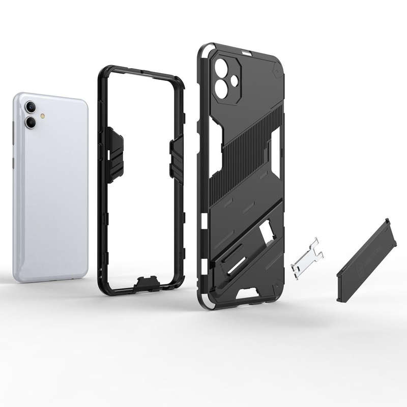 For Samsung Galaxy A04 4G Punk Armor 2 in 1 PC + TPU Shockproof Phone Case(Black)