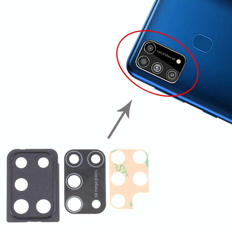 For Samsung Galaxy M31 / Galaxy M31 Prime SM-M315 10pcs Camera Lens Cover (Black)
