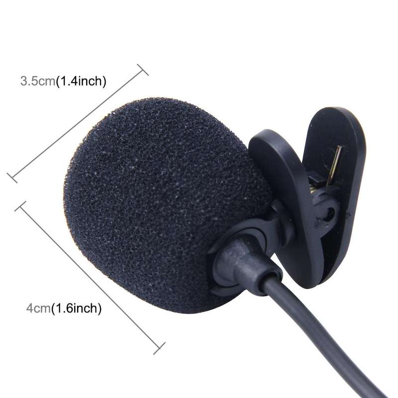 Car Audio Microphone 3.5mm Jack Plug Mic Stereo Mini Wired External Clip Microphone Player for Au...