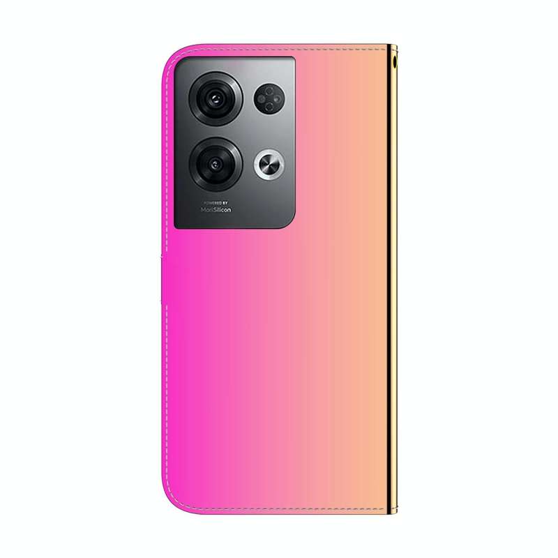 For OPPO Reno8 Pro Imitated Mirror Surface Flip Leather Phone Case(Gradient Color)