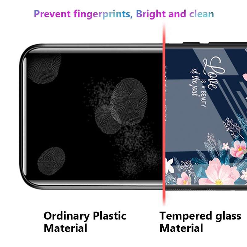 For Samsung Galaxy A04 Colorful Painted Glass Phone Case(Flower)