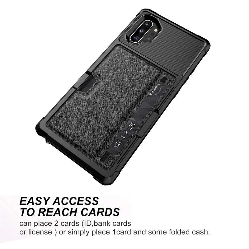 For Samsung Galaxy Note10+ ZM02 Card Slot Holder Phone Case(Black)
