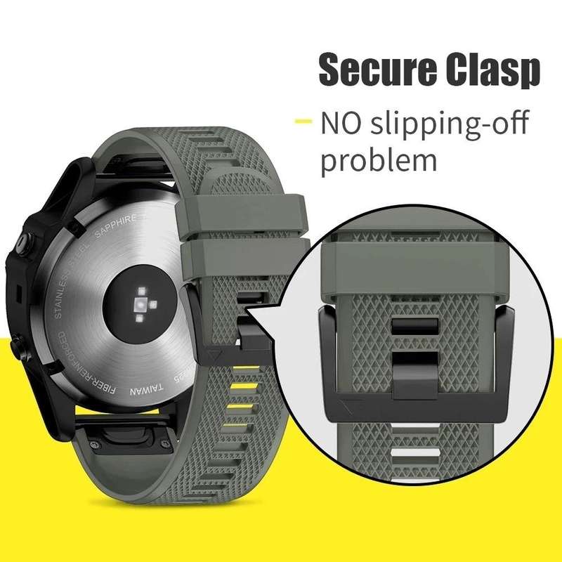 For Garmin Fenix 6 22mm Quick Release Silicone Watch Band(Midnight Blue)