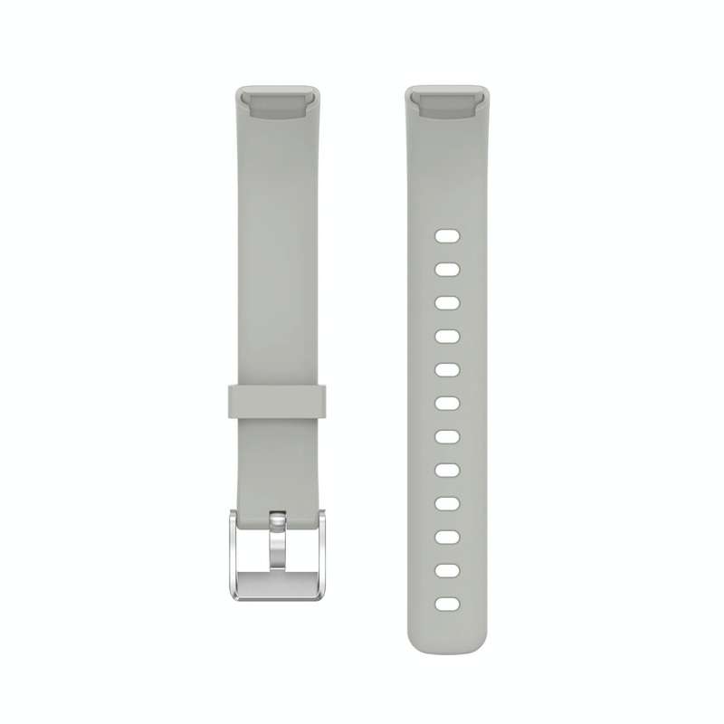 For Fitbit Luxe Silicone Watch Band, Size:S(Rock Grey)