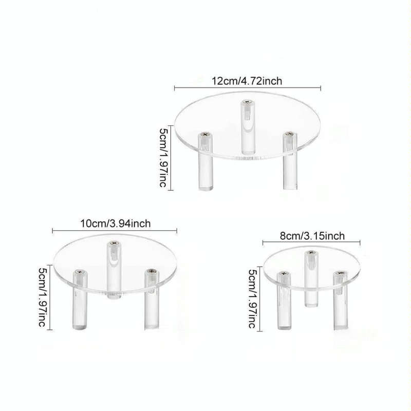 3pcs YX042 Acrylic Transparent Cosmetics Jewelry Display Stand