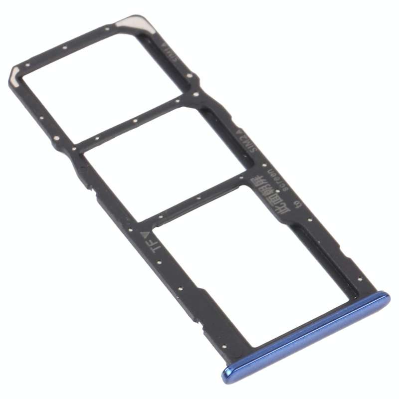 SIM Card Tray + SIM Card Tray + Micro SD Card Tray for Huawei Y5p (Blue)