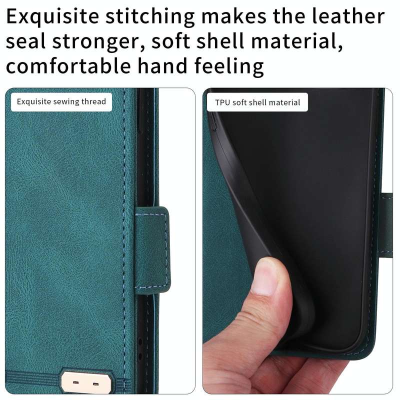 For Samsung Galaxy Z Fold3 5G Magnetic Clasp Flip Leather Phone Case(Green)
