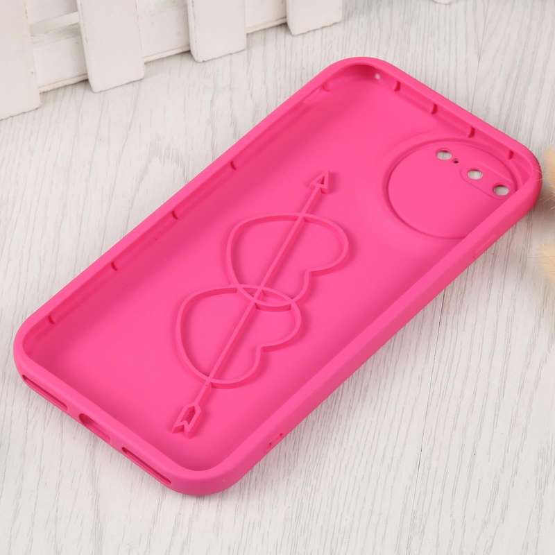 For iPhone 8 Plus / 7 Plus Liquid Airbag Decompression Phone Case(Light Rose Red)