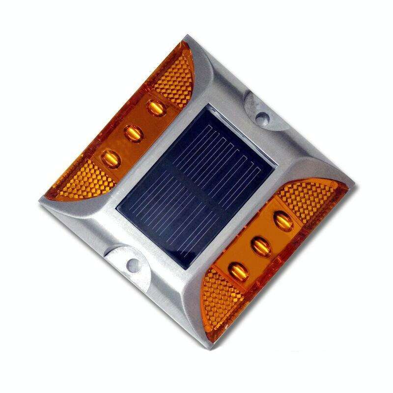 Solar Square Road Stud Light Car Guidance Light Road Deceleration Light, Constantly Bright Versio...