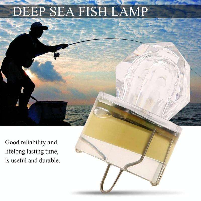 Deep Sea Night Fishing Diamond LED Flashing Light / Under Water Attract Fish Bait Lure Lamp (Rand...