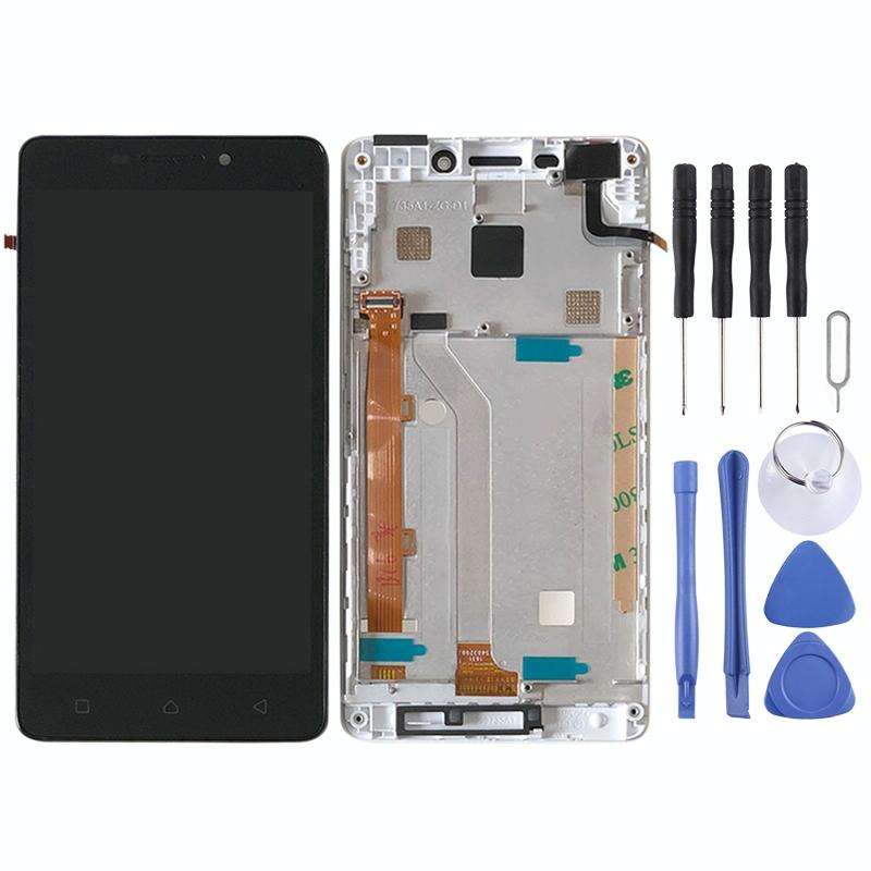 OEM LCD Screen for Lenovo Vibe P1m P1ma40 P1mc50 Digitizer Full Assembly with Frame (White)