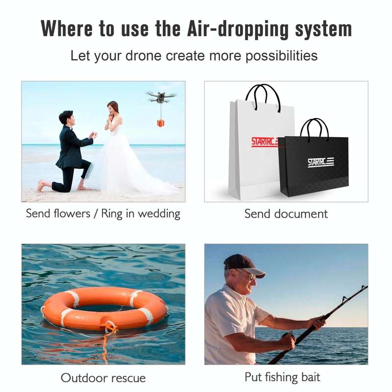 For DJI Mini 4 Pro STARTRC Magnetic Air-Dropping System Thrower Parabolic Bracket (Grey)