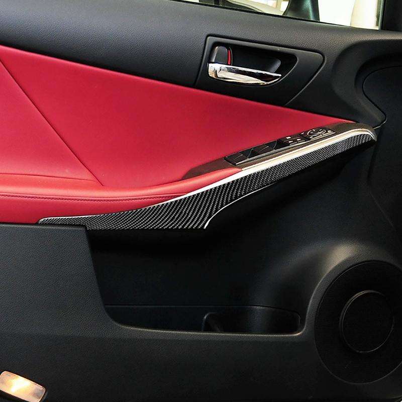 Car Carbon Fiber Door Decorative Strip for Lexus IS250 2013-, Left Drive